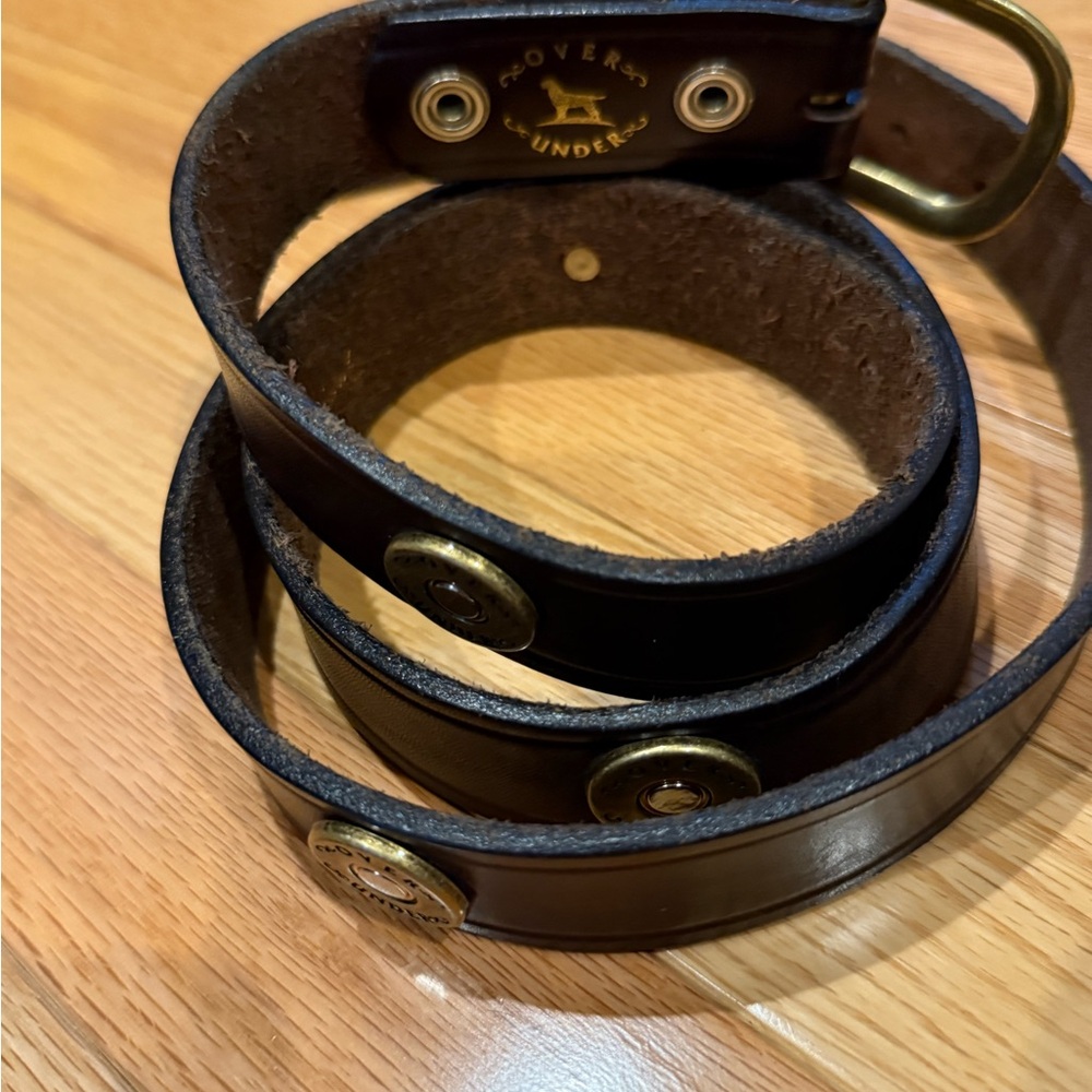 Vintage Orvis Over Under Leather Belt